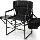 SUNNYFEEL Directors Camping Chair 500LBS with Side Table & Cooler Bag