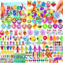 300 Pcs Easter Eggs with Toys inside,Easter Basket Stuffers,Fillers Easter Party Favors for Kids,Carnival Treasure Prizes Classroom Events,Egg Hunt 100 Pack,Stocking Stuffers Birthday Gifts