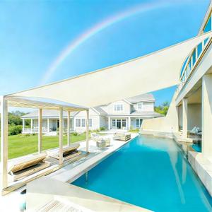 Sun Shade Sail 10' x 20' Cream Rectangle Canopy Sail Shade Cover 95% UV Block Permeable Sunshade Outdoor for Patio Yard