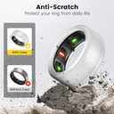 2 x Cover for UltraHuman Ring AIR/Oura Ring Gen 4/ Gen3, 3Pack Elastic Ring Case Protector for Gym and Working Out (2Pink+2Clear+2White, S (6/7/8/9/10))