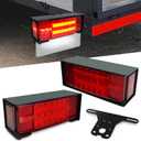 NeaLia Boat Trailer Light Box Kit, Submersible LED Trailer Lights for Jet Ski Marine Karavan, IP68 Waterproof Taillight with License Plate Bracket, Jetski Pontoon Turn Signal Tail Brake, DOT Compliant