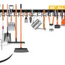 ELEAD 68'' All Metal Adjustable Garden Tool Organizer: Garage Tool Organizer Wall Mount with Black Hooks, Garage Organizers and Storage, Tool Hangers for Shed