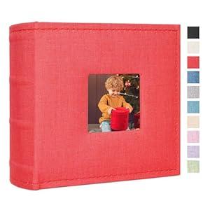 Cherrich Small Photo Album 4x6 100 Pockets with Writing Space Linen Cover Picture Book Holds 4x6 Photos for Wedding, Baby, Family, Graduation