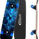 Nattork 31 Inch Complete Skateboard, Standard Skateboards for Beginners, Wood 9 Layer Canadian Maple Trick Skate Boards for Boys Girls Youth Teens Adults