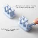 Silicone Toothbrush Holders - with Adhesive Tape Made of 3M (6Pcs) - Waterproof Double Hook - Wall Mount for Keys, Plugs - Bathroom, Kitchen, Living Room, Office 4Pcs