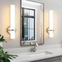 AIJIASI Brushed Nickel Bathroom Sconces Wall Lighting 18W LED Dimmable Vanity Light Fixture, 3000K Modern Wall Light Fixtures Indoor Wall Lamps for Bedroom Living Room Mirror Hallway Porch 18 inch, 18in-2pcs