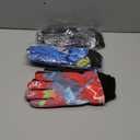 Bencailor 3 Pairs Kids Winter Gloves Waterproof Snow Ski Gloves Warm Windproof Adjustable Mittens for Boy Girl Outdoor (6-10 Years, Red, Blue, Gray)