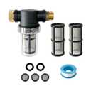 Water Pump Filter 100 Mesh Filter 3/4 Inch Interface Equipped with 2 Pieces 100 Mesh Stainless Steel Filters, Suitable for Water Pumps, Pressure Cleaners, RVs, Ships, and Gardens