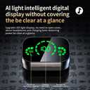Wireless Earbuds Bluetooth 5.4, 30 Hours Playtime with LED Display Charging Case, Deep Bass Sound, IPX5 Waterproof Earphones Compatible with iPhone, Android and Laptop