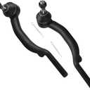 SCITOO 2pcs Suspension Kit 2 Front Outer Steering Tie Rod Ends 16mm threads Compatible fit 2004-2007 for Buick Rainier 2002-2009 for Chevrolet Trailblazer for GMC Envoy 2005-2009 for Saab 9-7X