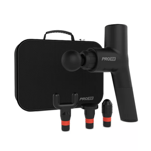 PROfit Percussion Muscle Massage Gun, Rechargeable Deep Tissue Full-Body Massager with Multiple Attachments
