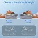 Cervical Neck Pillow for Pain Relief - Cooling Memory Foam Pillows for Sleeping, Ergonomic Side Sleeper Pillow for Neck Support, Contour Pillow Orthopedic Bed Pillow for Back Stomach Sleepers (Charcoal Grey)