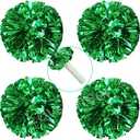 Lovecheer 4PCS Metallic Pom Poms Cheerleading with Handle Sports Cheer Pom Poms Team Spirits Football Basketball School Party Performance Dance