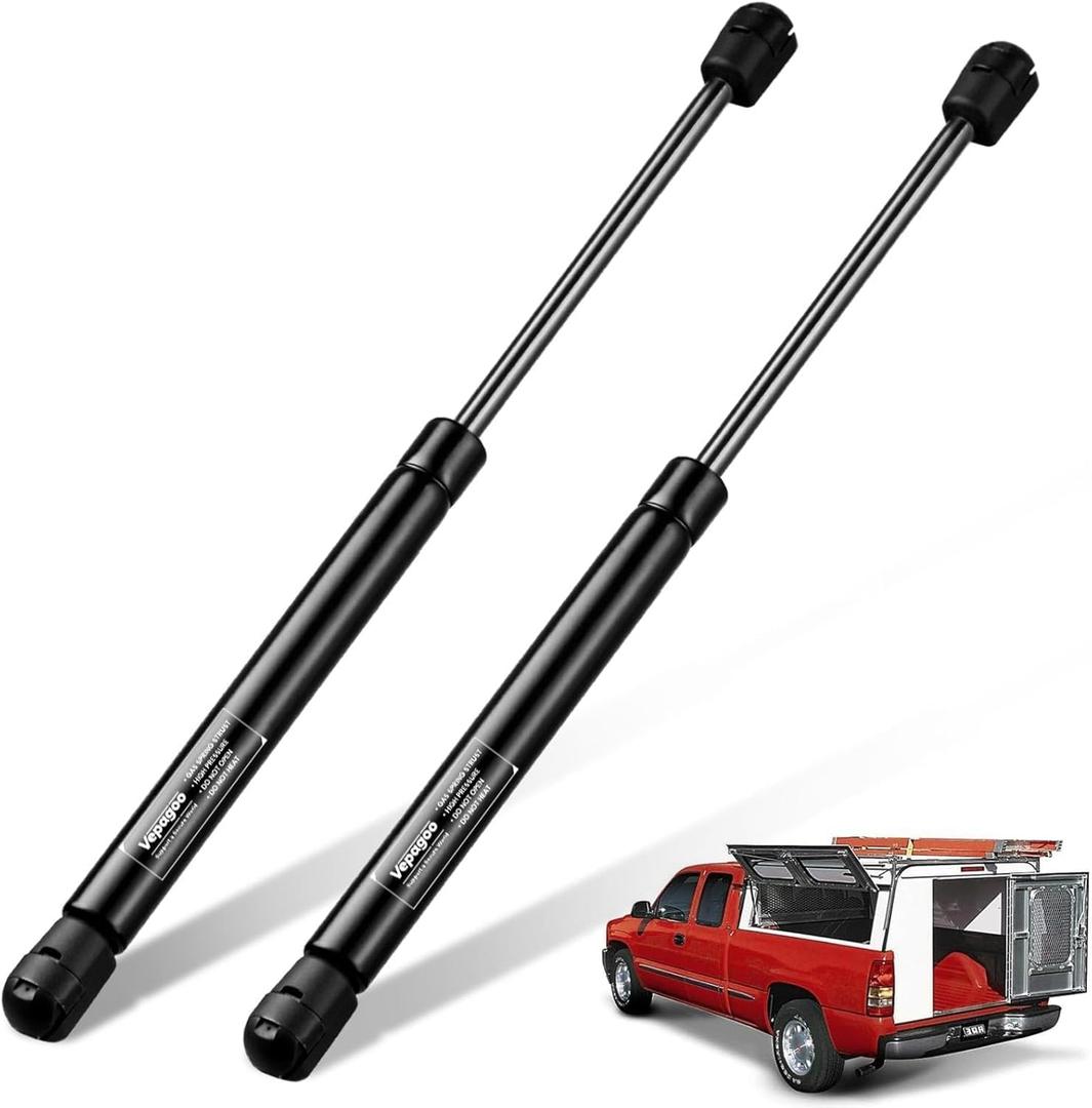 Vepagoo C16-09209 16 inch 38 Lbs/169 N Gas Shocks Struts for Leer Truck Cap Strut Leer are ATC Camper Topper Rear Window Camper Shell Canopy, C1609209 Pack of 2 PCS