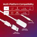 HyperX Cloud III Wired Gaming Headset, PC, PS5, Xbox Series X|S, Angled 53mm Drivers, DTS, Memory Foam, Durable Frame, Ultra-Clear 10mm Mic, USB-C, USB-A, 3.5mm White