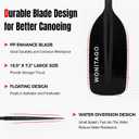 Canoe Paddles Aluminum Paddle with Plastic Blades Floating Adjustable Canoeing and Boating Oars, 122-152 cm/4-5 Ft, Black/Yellow