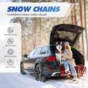 Auto-Trac Snow Chains for Car Tires Passenger Emergency Tire Chains for SUV and Car, Set of 2
