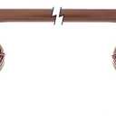 Vicenza Designs TB8007 Palmaria Bamboo Towel Bar 24-Inch Antique Copper