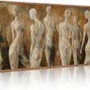 CHDITB 3D Textured Abstract Figure Wall Art, Neutral Human Silhouette Decor
Clean Defined Outline Canvas Painting, Refined Silhouette Forms Elegant Visual Prints for Living Room Bedroom Office 40"x20"