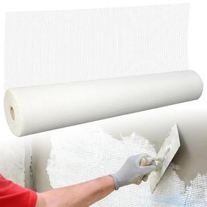 Fiberglass Mesh Roll 3.2x164 FT Plastering Mesh for Wall Crack Repair, Alkaline Resistant & Non-Adhesive 160g/m² Fibreglass Reinforcing Mesh Net for Plastering Interior Exterior Building Insulation