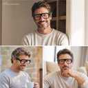 AMOMOMA 3 Pack Retro Oversized Aviator Reading Glasses for Women Men,Trendy Blue Light Blocking Readers Large Frame AM6224