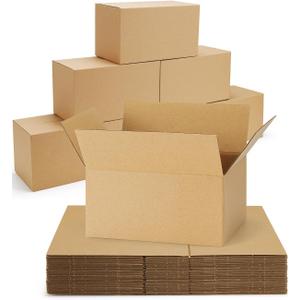 Poever 40-Pack-Small-Shipping-Boxes-8x6x4, Corrugated-Cardboard-Boxes-for-Packaging-Small-Business, Brown-Boxes-Mailers