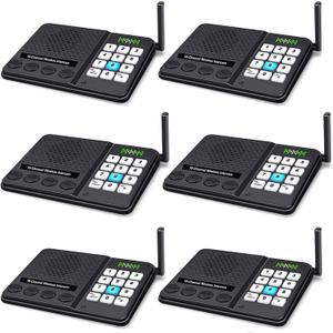 6 Pack Intercoms Wireless for Home - Room to Room Intercom System for House, Business, Office, Hotel - Long Range Home Communication System (New Black)
