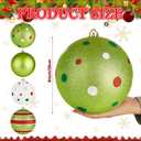 4 Pcs 8'' Extra Large Christmas Ball Ornaments Giant Oversized Plastic Xmas Ball Big Hanging Christmas Tree Ornaments for Xmas Tree Holiday Party Outdoor Decor(Red Green)