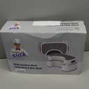 MR.SIGA Toilet Stool Squat Adult, Bathroom Stool Heavy Duty, Anti Slip Toilet Step for Bathroom, Toddler Step Stool for Kids, Off-White & Dark Gray