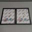FOREV 5x7 Double Picture Frame Wooden Hinged Photo Frame Definition Glass Stand Vertically on Desktop or Tabletop Black