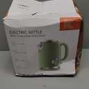 Electric Kettle 1.8L with Temperature Gauge, 1500W Fast Boiling Electric Tea Kettle, 100% Stainless Steel Retro-Style Hot Water Kettle Electric - Glowing LED Light, Auto Shut-Off & Boil-Dry Protection (Green)