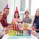 Novabright Happy Birthday Sign Centerpieces for Table Birthday Party Decorations for Women Bday Birthdays Themed Celebration Party Supplies(Rainbow,Glitter)