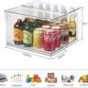 Fridge Organizers and Storage Pull Out Drawer, 2 Tall
Stackable, Clear, Soda Can and Bottle Container, for Kitchen, Cabinet