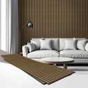 Wood Slat Panels for Wall and Ceiling - 2PCS 48 x 24 Inch Walnut Soundproof Wall Panels - Acoustic Panels for Interior Wall Decor