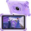Kids Tablet 7 inch Tablet for Kids 32GB Toddler Tablets with Case Android Kids Learning Tablets with WiFi Youtube Parental Control, Bluetooth, Preinstalled Educational Contents for Girls Boys, Purple