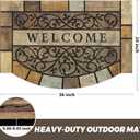 Durable Welcome Door Mats, 24"x36" Heavy-Duty Large Outdoor Mat for Front Door with Non-Slip Rubber Backing for Outside Entry, Garage, Patio, High Traffic Area