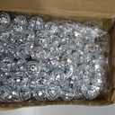 Hoolerry 200 Pcs Mirror Mini Disco Balls Ornament 1.2 Inch Mardi Gras Small Hanging Decorations Reflective Tiny Mirror Balls Ornaments for 70s 80s Disco Party, Birthday, Wedding(Silver)