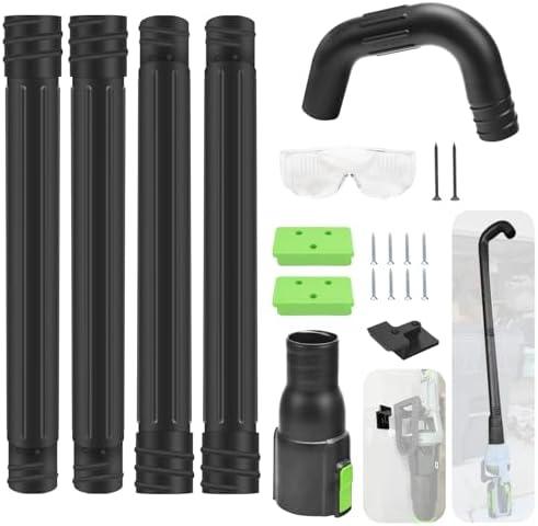 Gutter Cleaning Attachment Replaces AGC1000 Cleaning Kit & Mounting Bracket Kit for EGO 530CFM 580CFM 575CFM 650CFM 615CFM LBX6000, W/Battery Holders - Easily Clear Leaves And Debris From Gutters, Black