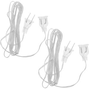 PRETYZOOM 2 Pack Led String Light Extension Cord 118In Flexible Cable for Indoor Outdoor Party Decoration with International Plug