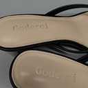 Kitten Flip Flop Thong Low Heels for Women Square Open Toe Slip On Heeled Sandals (6, Black)