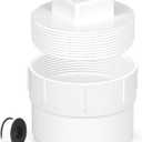 6 PVC Sewer Cleanout Adapter with Plug - Efficient Drainage Solution for Piping Systems, PVC DWV Flush Sewer Cleanout Cap for Drainage Piping System