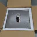 Mini Crystal Chandelier Flush Mount, 7.9" Square Crystal Flush Mount Ceiling Light, 1-Light E26 Socket, K9 Crystal & Stainless Steel, Small Chandelier for Entryway Hallway Closet Bedroom, Chrome