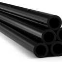 Landical 6 Pcs 3/4'' Black PVC Pipe Plastic PVC Pipe Bulk SCH 80 Furniture Water Grade Plastic Pipes 40 inch Long DIY Structural for Greenhouse, Garden, Dog Agility and Maker Projects