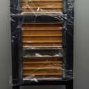 GameGem 3 Step Ladder, Aluminum Folding Step Stool with Anti-Slip Sturdy and Wide Pedal, Lightweight Portable Stepladder for Home and Kitchen Use Space Saving, 330 lbs, Black Woodgrain