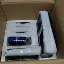 vancasso Stern Blue Dinnerware Set Square Tableware 16 Pieces Kitchen Dinnerware Stoneware Crockery Set with Dinner Plate, Dessert Plate, Bowl and Soup Plate Service for 4