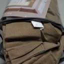 Pleated Linen Curtains 96 Inches Long Living Room 2 Panel Set Semi Sheer Light Filtering Pinch Pleat Rings Hooks Drapes Boho Farmhouse Rustic Light Brown Tan Latte Curtain Bedroom Window