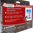 Large Patio Door Shrink Film Window Insulation Kit 84-Inch By 112-InchClear, Keeps Cold Air Out and Warm Air in (1 Pack)