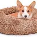 Warm and Soft Plush Dog Bed for Pets Cat Round Warm Cuddle Kennel Soft Puppy Sofa, Relieves Anxiety and Improved Sleep for Winter Sleep