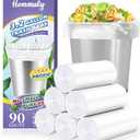 3 Gallon 100pcs (Fit 3-3.2 Gal) Small Clear Trash BagsPlastic Strong Clear Garbage Bags,Bathroom Trash Can Bin Liners,Waste Basket Liner,Fit 10-13 Liter, 3 Gallon,3.2Gallon