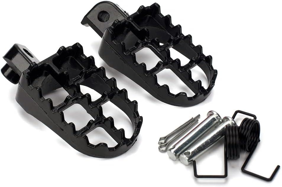 XINGWU Black Dirt Bike Footrest,Aluminium Footpegs Pedals,for XR50R PW50 CRF70 TW200 KLX110 CRF50 50cc 70cc 90cc 110cc 125cc TaoTao Motorcycle Part (STANDARD)